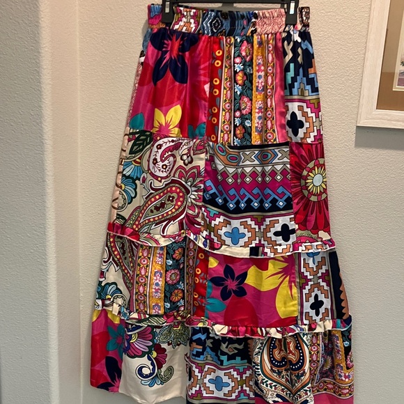 Dresses & Skirts - Handmade Colorful Patchwork Maxi Skirt NWOT